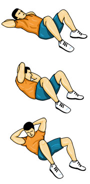 Giro de tronco para trabajar los abdominales oblicuos