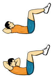 Elevación de hombros con caderas y rodillas flexionadas